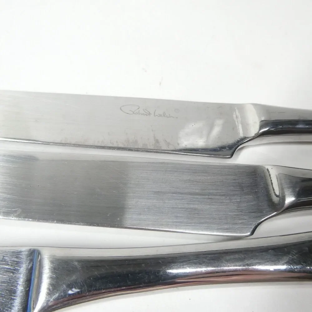 Robert Welch Ammonite 6 Knives Stainless Flatware Lot Helmick